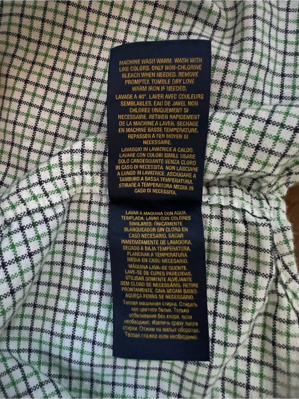 Ralph Lauren 2/2T Green Navy Check Button Down Shirt Preppy Classic Chic Logo RL